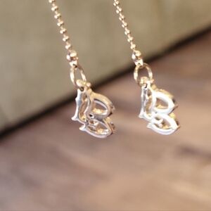 Long Beach State University Silver Tone Dangle Drop Earrings